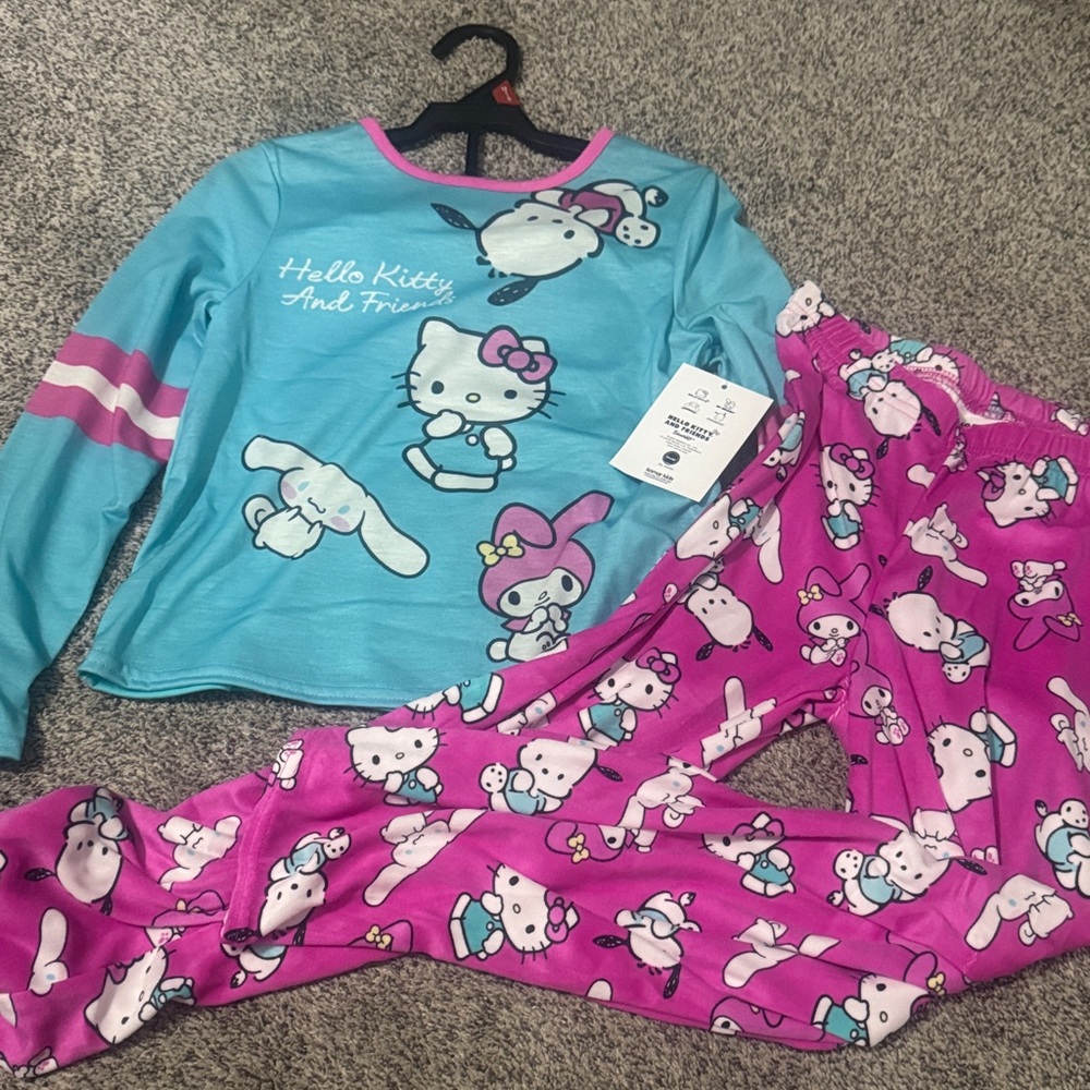 Hello Kitty Kids Pajama Set - Blue and Pink